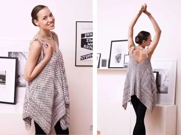 Tunika am Stil vum Boho Crochet - 9 Modeller mat Schemaen a Beschreiwungen, Video MK