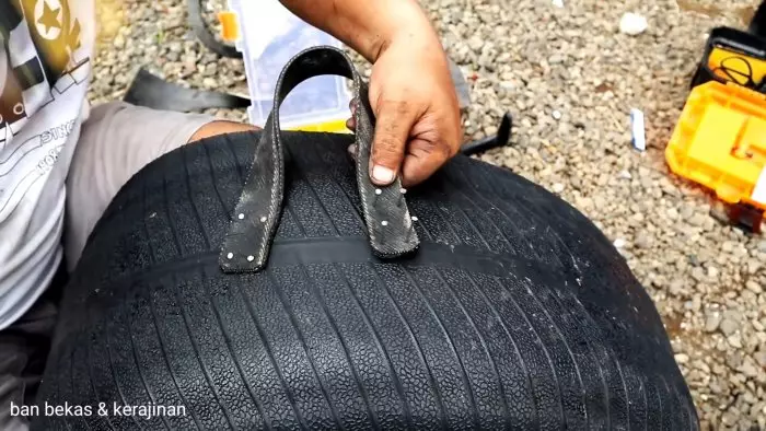 How to make a water tank from the old tire