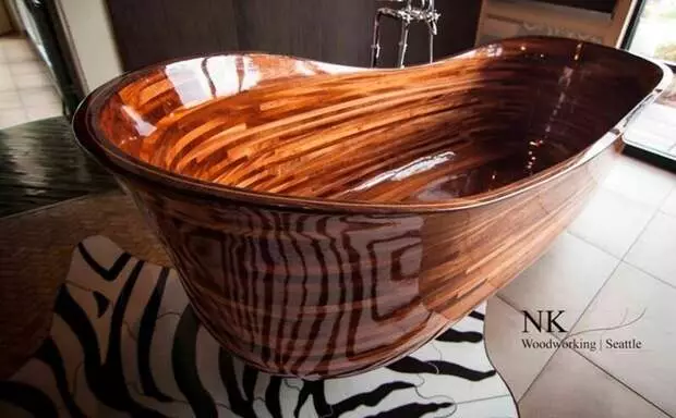 The shipbuilder joinear creates stunning wood baths