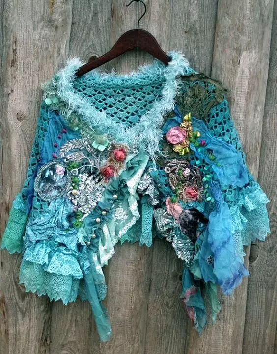 Meets someone knitter embroidery: boho chic for brave