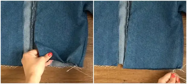 Élégance ak etranj modifye nan Jeans fin vye granmoun