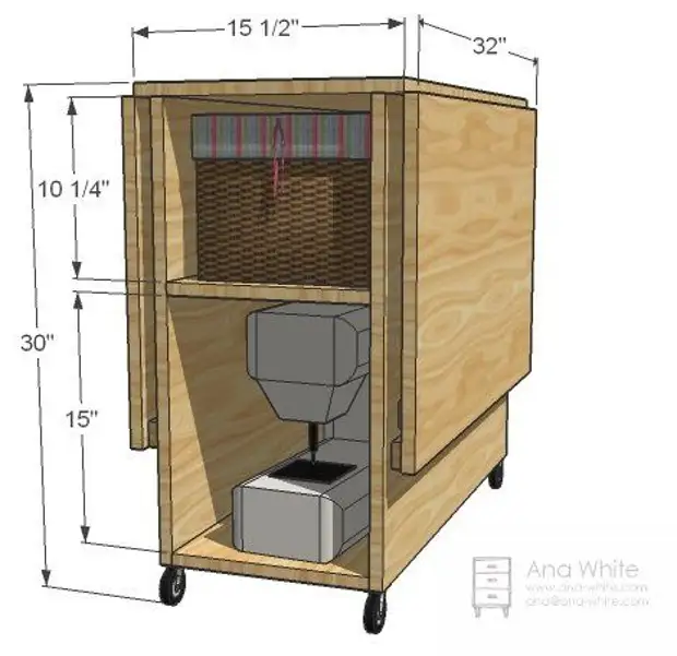 Kaip padaryti stalą pjovimui ir siuvimui: darbo vietos Seamsti 0