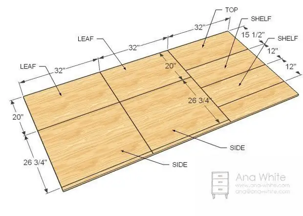 Kepiye cara nggawe meja kanggo nglereni lan sewing: Seamstas papan kerja 1