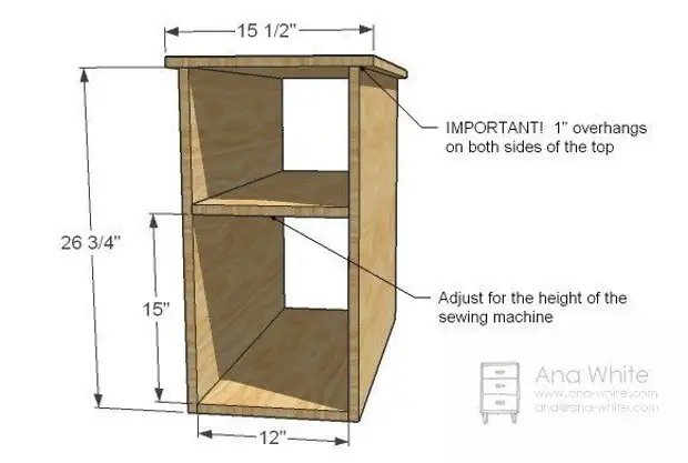 Cómo hacer una mesa para cortar y coser: Costurera del lugar de trabajo 2