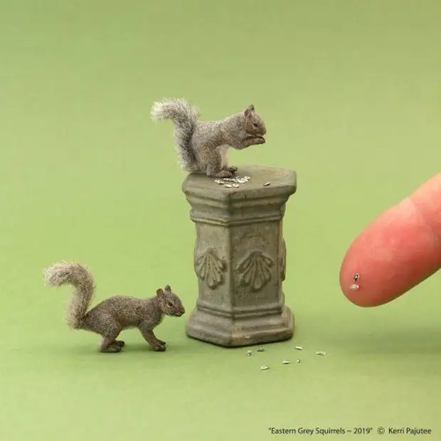 Esculturas de animais en miniatura