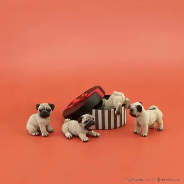 Esculturas de animais em miniatura