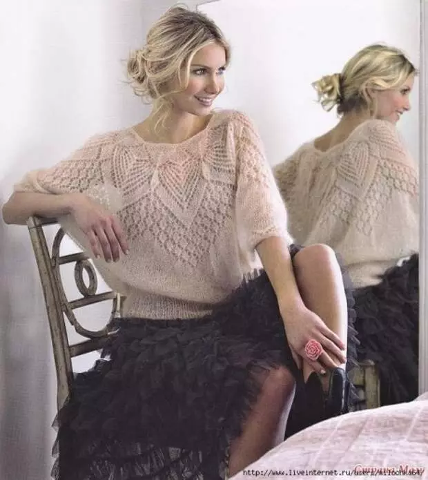 Openwork blouse საოცარი სილამაზის