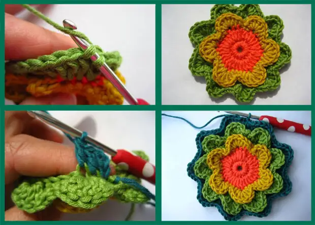 Crocheted ফুল