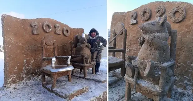 До новата година - нови оригинални скулптури от якутския тор