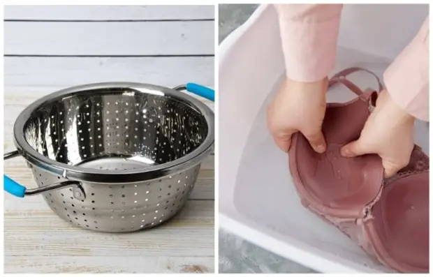 The colander helps to save gradious things from moisture