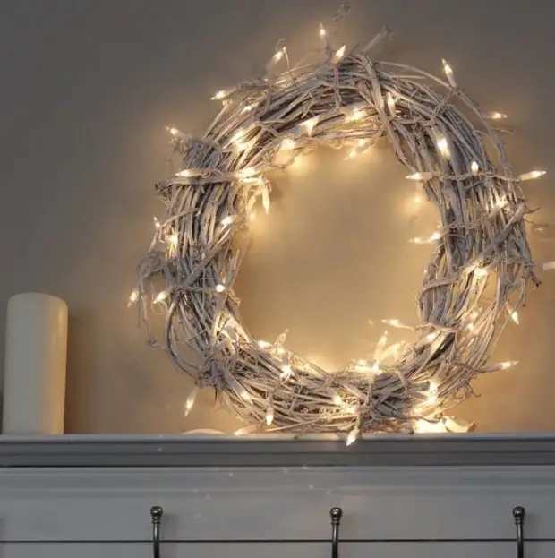 White branches in the New Year Decor