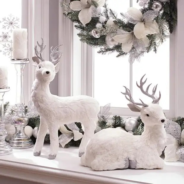 New Year's decor in white