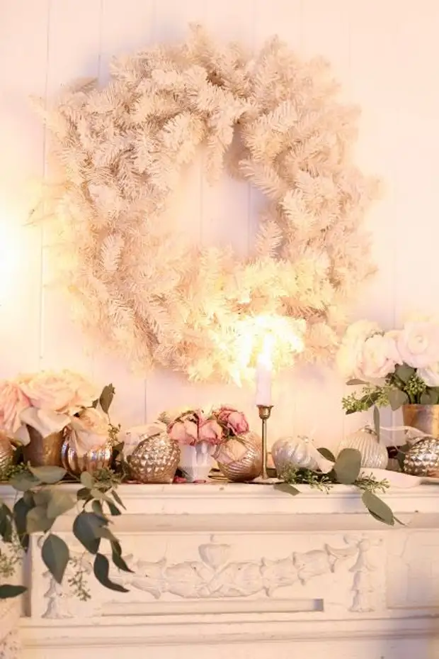 New Year's decor in white