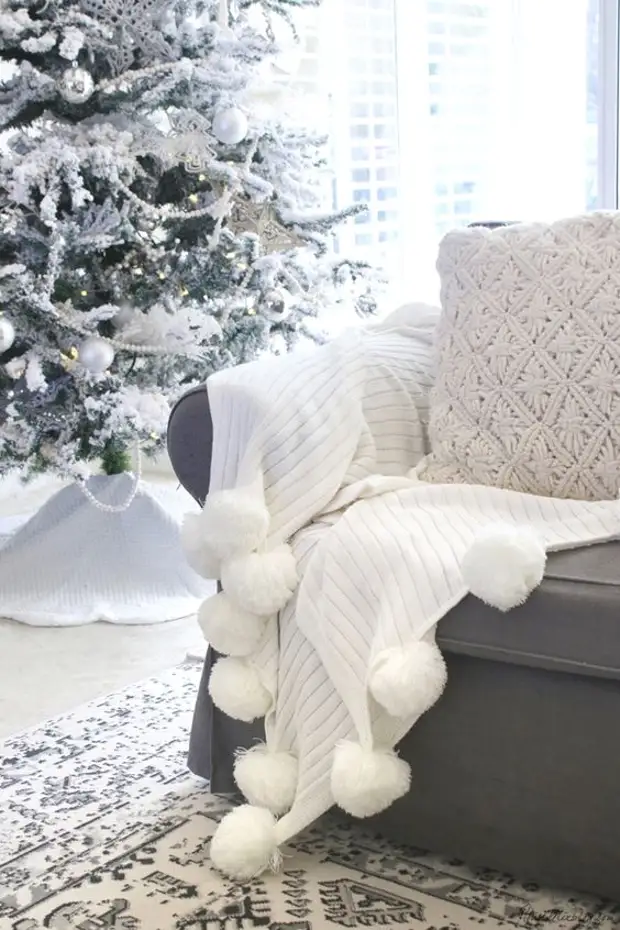Ideas de la decoración del árbol de navidad blanco