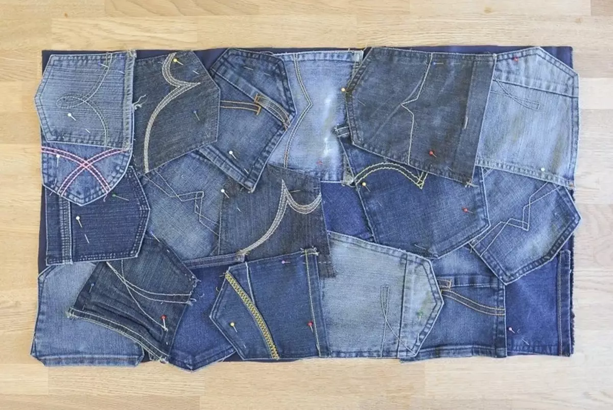 Ідея: килимок з кишень старих джинсів