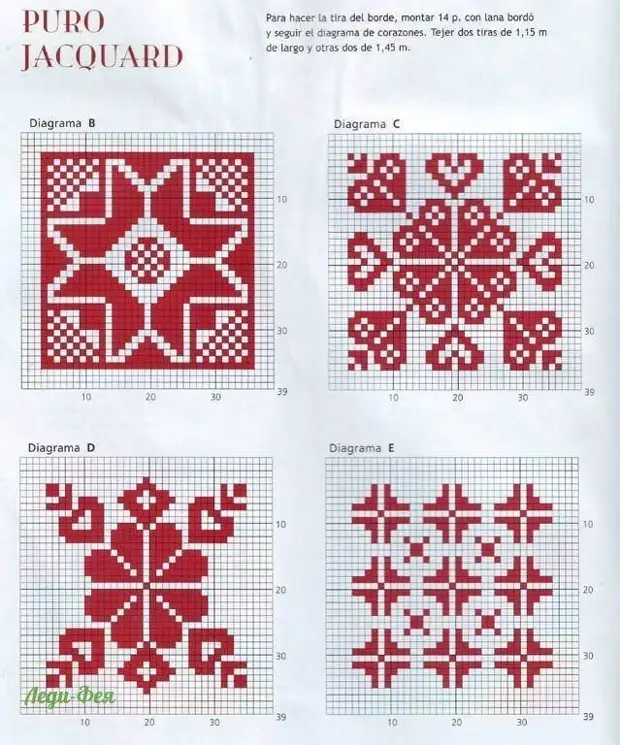 Ang pinakamagandang plaid ng square motifs 7.