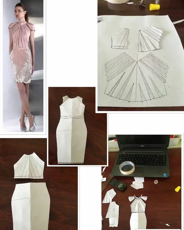 Modelowanie sukienek z kompleksowym Draper 1