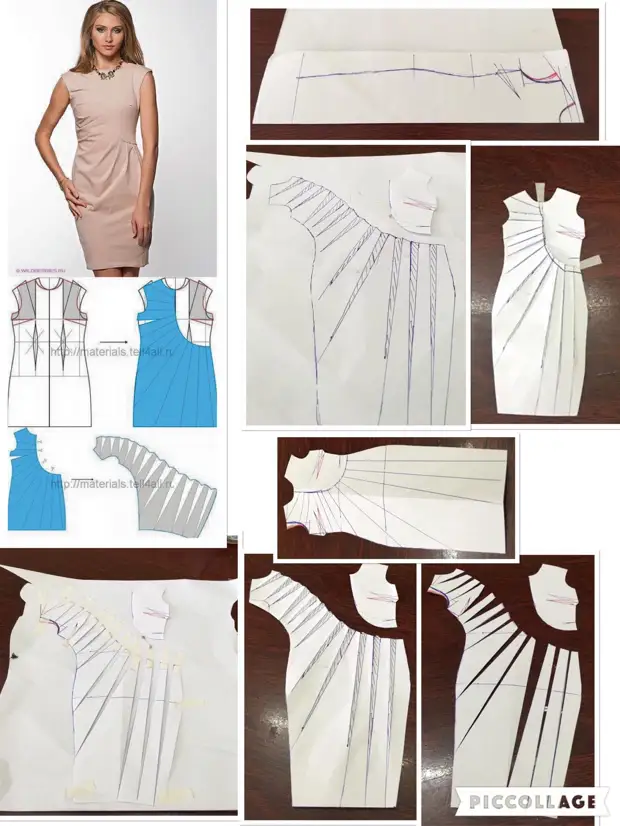 Modelēšanas kleitas ar sarežģītu Draper 2