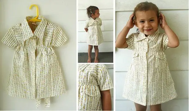We sew a pretty outfits from unnecessary shirts - see the selection of ideas
