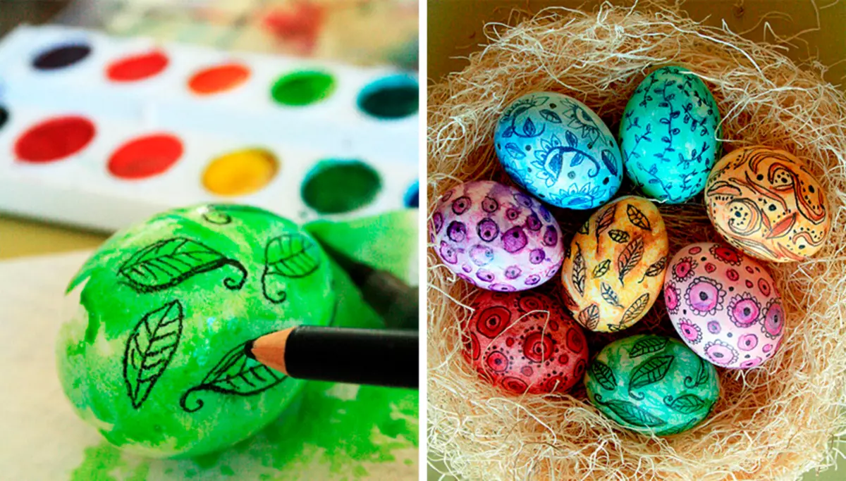 Είναι δυνατόν να ζωγραφίσουμε τα αυγά με ακρυλικά χρώματα και γκουάς;