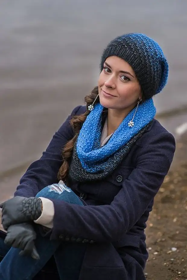 Gradienten stricken mit Blumenübergang: helle Ideen und Meisterkurse