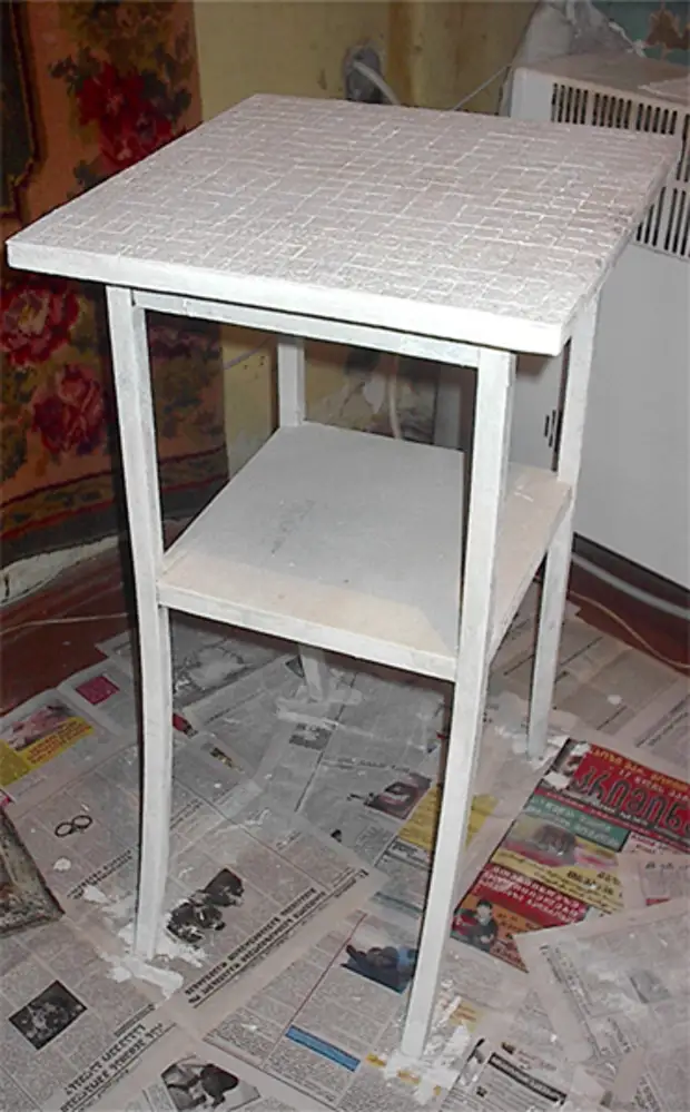 Mesa para flores Linóleo, putty, sen auga (branco), pinturas acrílicas (vermello, ultraari ... - 7/3576489_im003474 (372x600, 202kb)