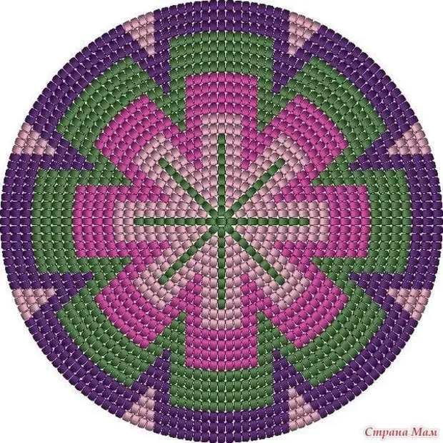 Round schemes for jacquard crochet 1