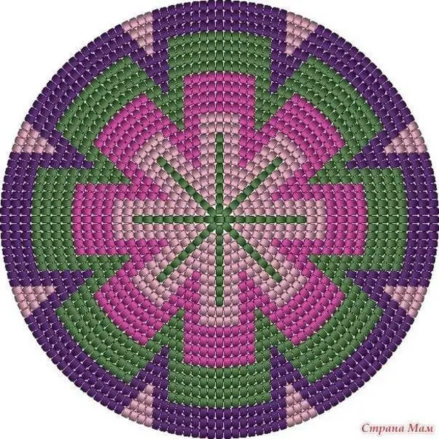 Round schemes para sa Jacquard Crochet 1.