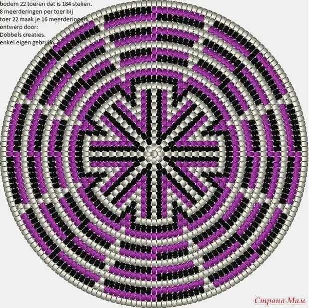 Round schemes for jacquard crochet 4