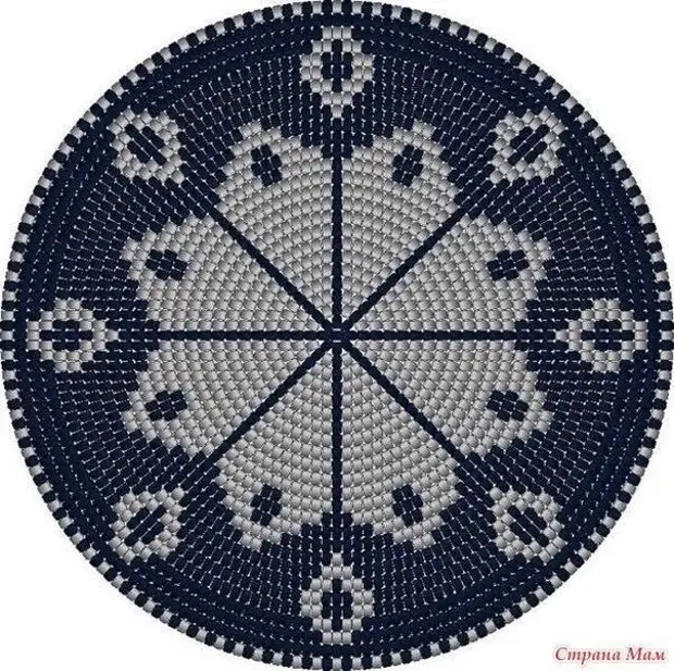 Apaļas shēmas Jacquard Crochet 7