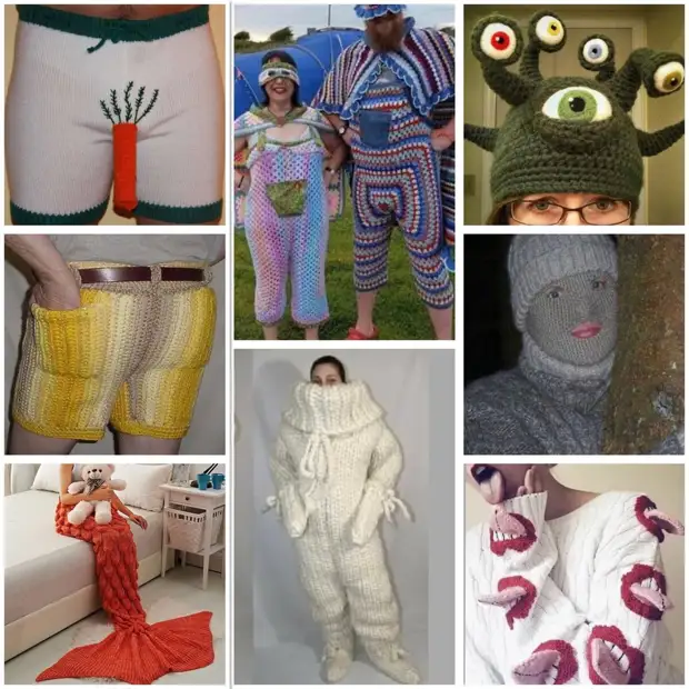 Mambo ya ubunifu na ya funny knitted. Ungependa kuvaa kama?