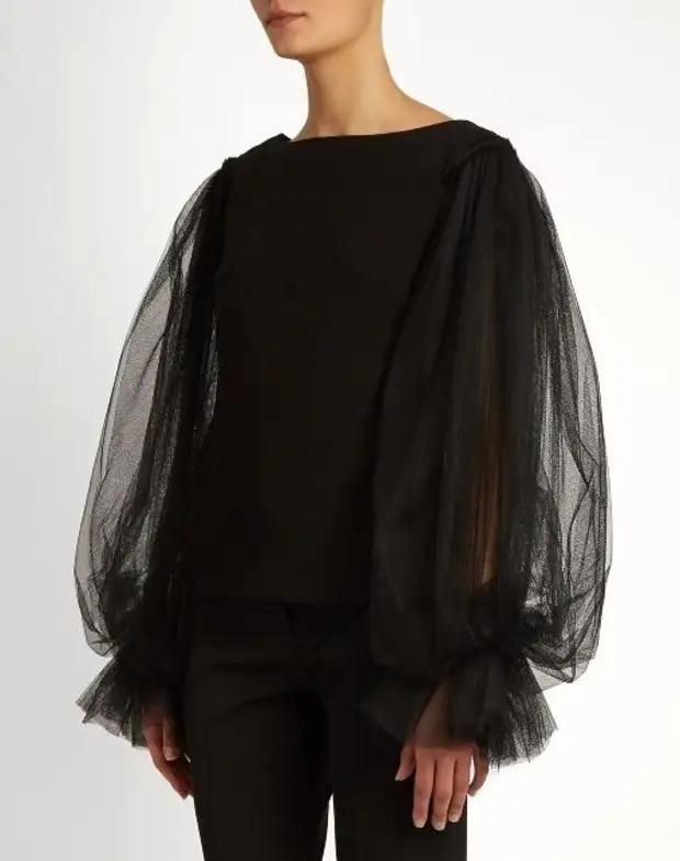 Sweatshirts and mesh with decor in the form of parts or second layer of mesh and lace