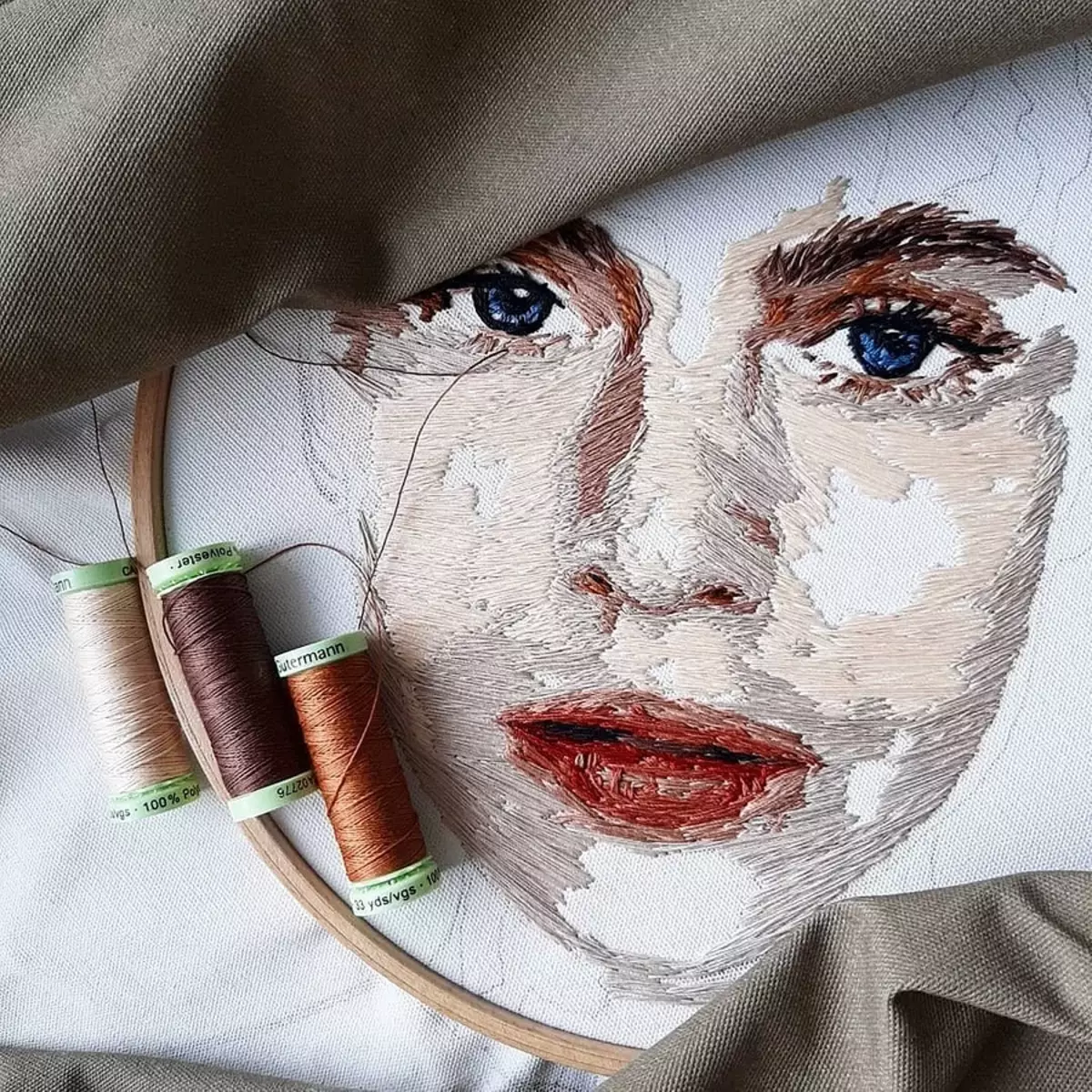 Colorful patterns created by needle and thread: needlework Instagram week