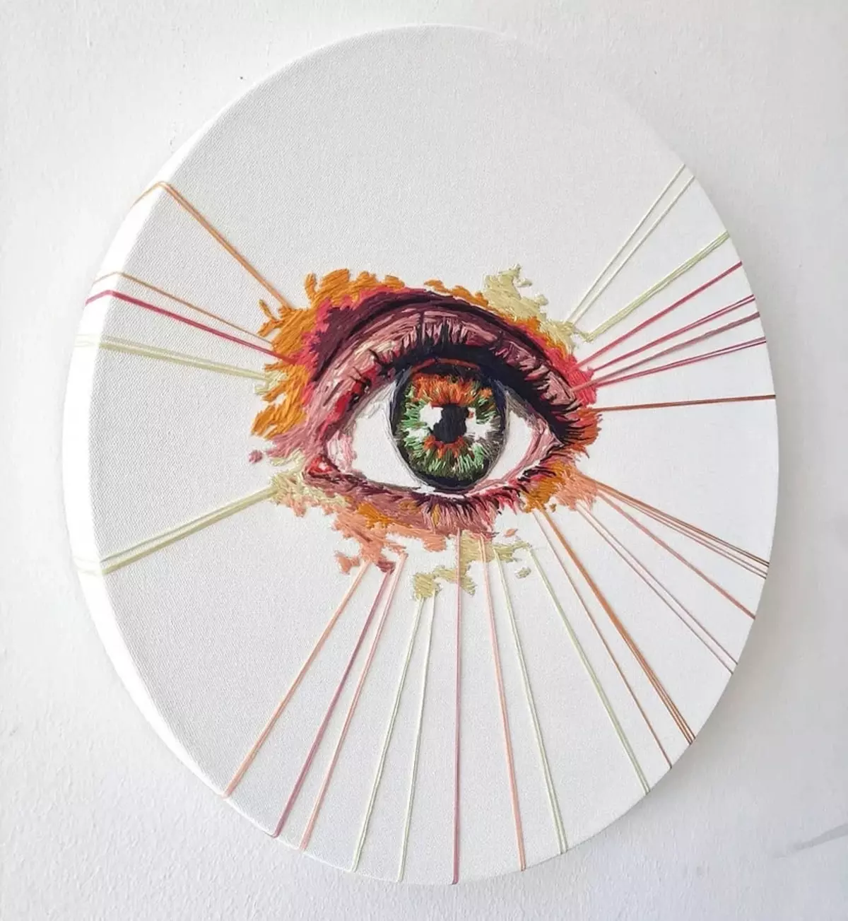 Colorful patterns created by needle and thread: needlework Instagram week