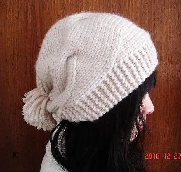 Knitted knitted hat