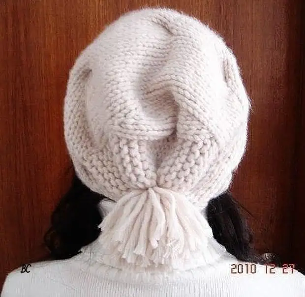 Knitted knitted hat