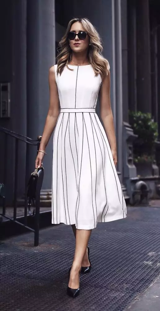 White Midi Dress.