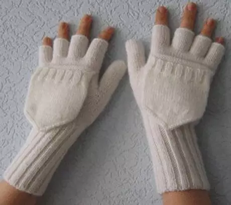 Guantes de tejer con foto de punto