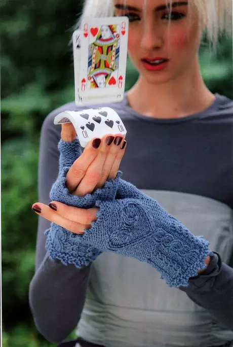 Stock Foto Handschuhe mit Stricken gestrickt