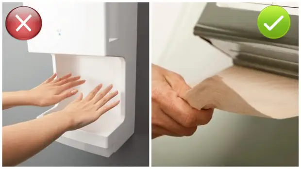 Den civiliserade världen har länge byts uteslutande på pappershanddukar i offentliga toaletter.