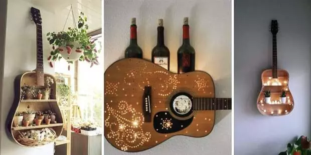 Nueva vida de cosas viejas: instrumentos musicales en el interior.