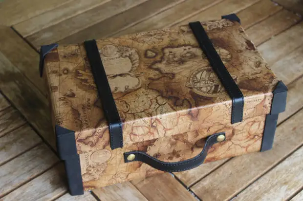 Hjemmelaget dekorativ gavepose koffert
