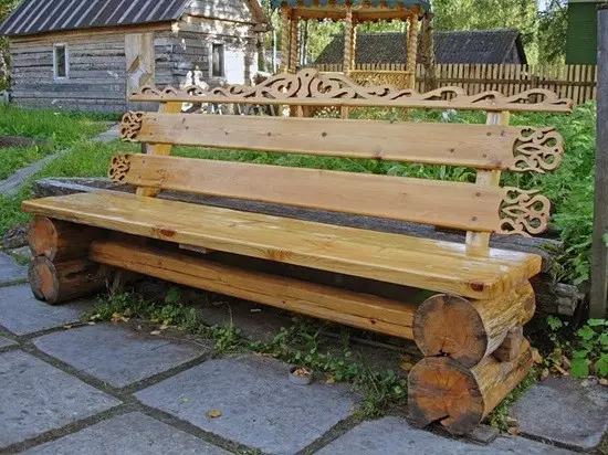 園林自製長凳