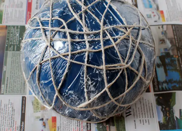 What can be made from the twine and glue? Of course, masterpiece!