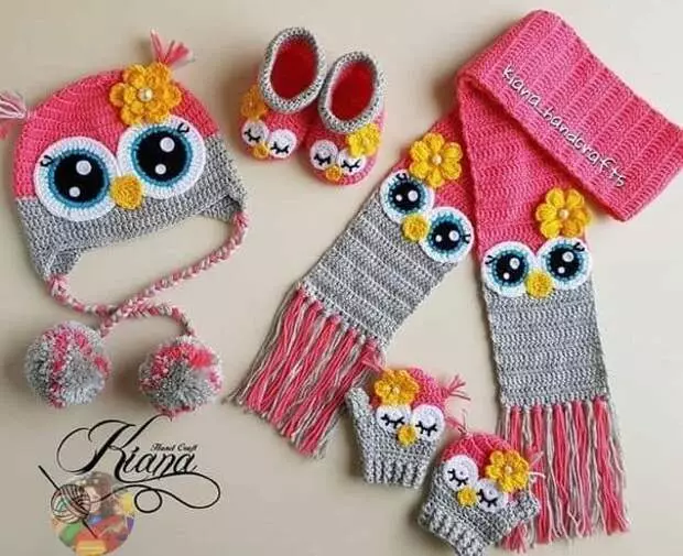 Nindot nga Set sa Baby Crochet