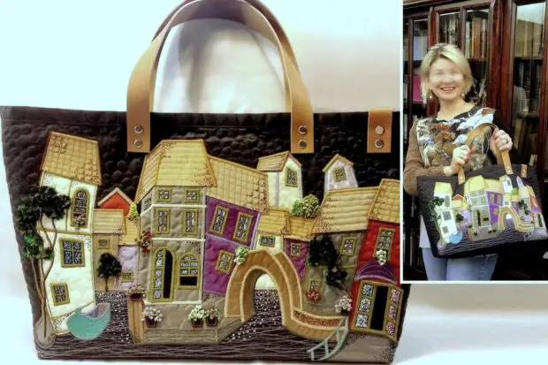 Spójrz na dzieła Mistrza Elvira Arslanova. Szyła cudowne torby. Z domami i miastami