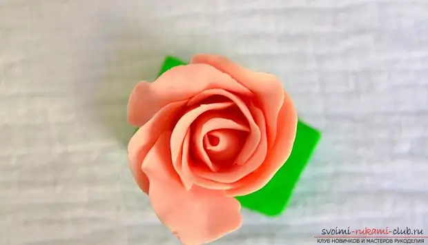 البوليمر كلاي الحافات مع براعم الورد - الطبقة الرئيسية وحافة مع الزهور. رقم الصورة 6.