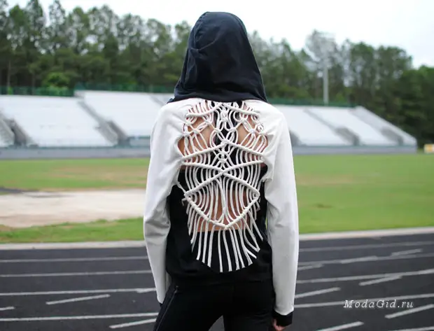 So erstellen Sie ein Sweatshirt mit Macrame