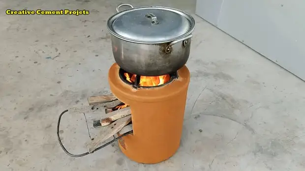 Como a arxila e o cemento fan unha cociña compacta para cociñar