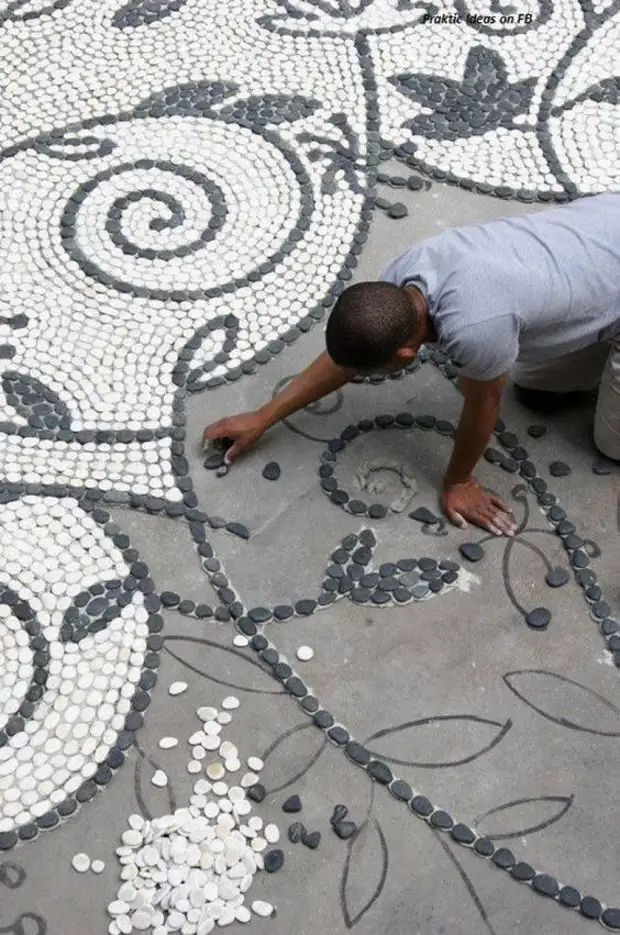 Mosaico de pedras: ideas inspiradoras 2